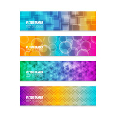 Obraz premium colorful banner set