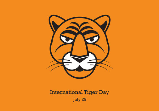 International Tiger Day vector. Head tiger vector illustration. Important day