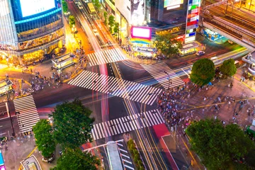 Gardinen Shibuya Crossing von oben in Tokio © f11photo