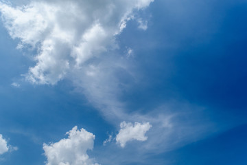 Sky clouds with sun rays.