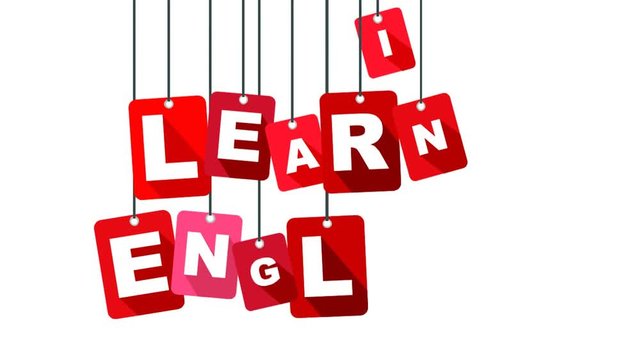 red flat animation learn english