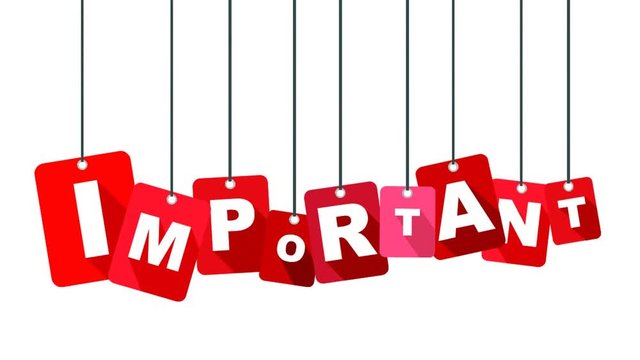 red flat animation important