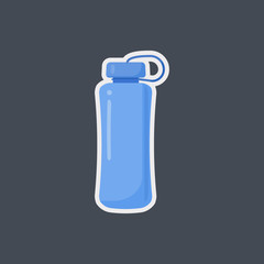 Fitness water bottle vector flat icon