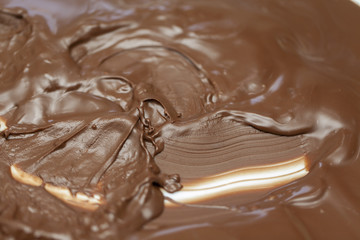 melted chocolate close up