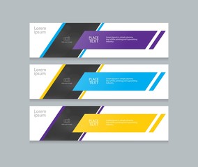 flat vector set abstract corporate business horizontal banner design template, and advertising banner layout template