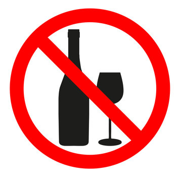 Sign forbidden alcohol