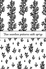Seamless patterns wich sprigs