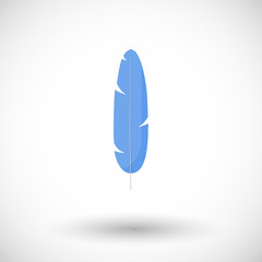 Feather flat vector icon