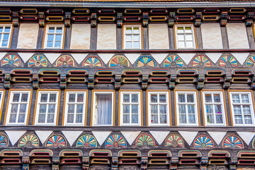 Fototapeta na wymiar Fachwerkhaus in Stolberg im Harz, Sachsen-Anhalt