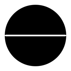 Medical pill  the black color icon .
