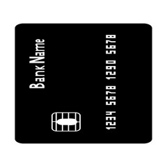 Inserting credit card  the black color icon .