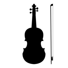 Violin  the black color icon .