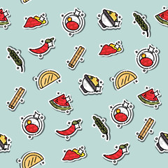 Obraz premium Colored Indian food concept pattern