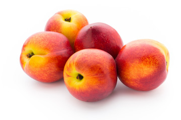 Peach. Fruit with isolated on white background.