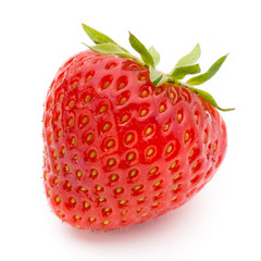 Strawberry isolated on white background. Fresh berry.