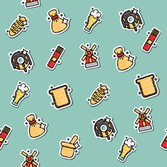 Colored Wheat concept icons pattern