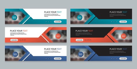 flat vector set abstract corporate business horizontal banner design template, and advertising banner layout template