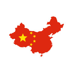 China map and flag