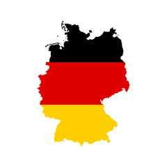 Germany outline and flag