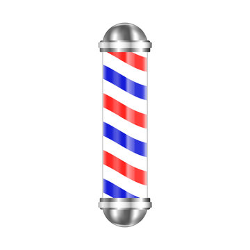 Barbershop pole isolated