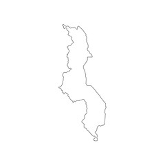 Malawi map outline