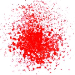 Red digital red dirt splash spot stain  decor