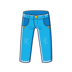 Blue jeans vector isolated.