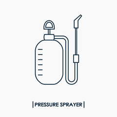 Pressure sprayer outline icon. Garden sprayer