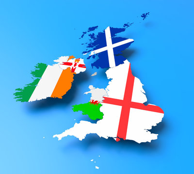 3D British Isles Map