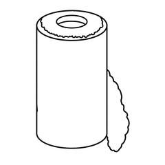 isolated paper towel roll