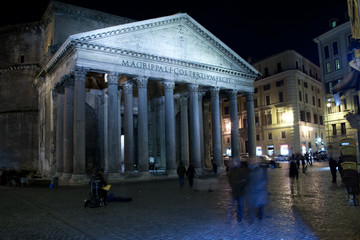 pantheon at night