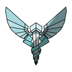isolated caduceus emblem