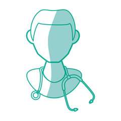 isolated doctor face