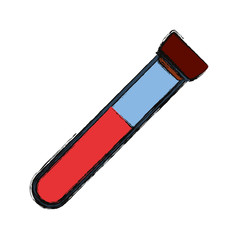 isolated blood test bottle