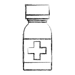 isolated medicine liquid bottle