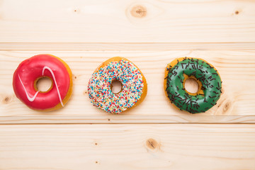 colorful donuts bacckground