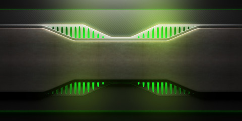 Illuminated green board front