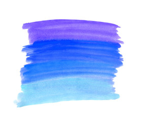 A fragment of the background of the four bands of different colors painted with watercolors