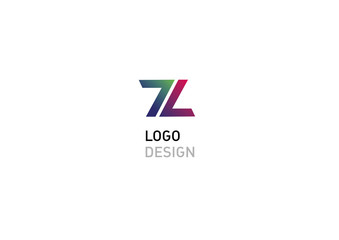 Obraz premium geometric logo, number seven and letter L