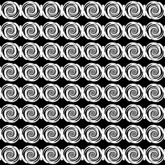 pattern con spirali bianche su sfondo nero