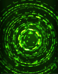 Neon circles abstract background
