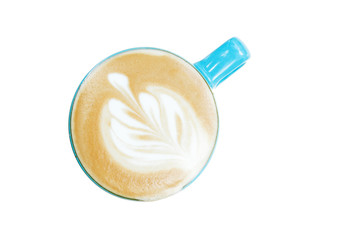 Breakfast tasty foam milk cappuccino hot cup