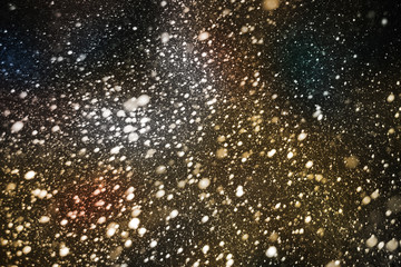 A lot of blurry lights and noise on abstract pattern