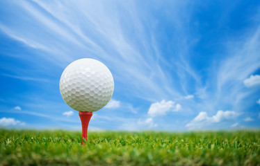 golf ball on tee