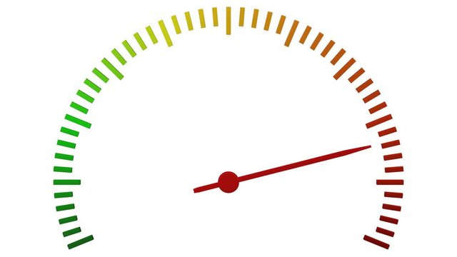 Escalation meter arrow move. Loopable. Luma matte. 3D rendering.