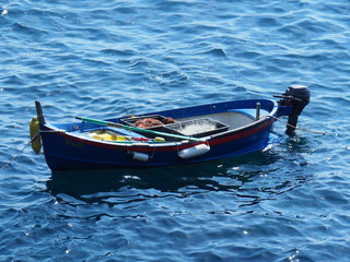 Barque de pêche sur l'eau (Italie, Cinque Terre)