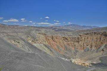 Fototapeta na wymiar Ubehebe Crater with Desert and Moun