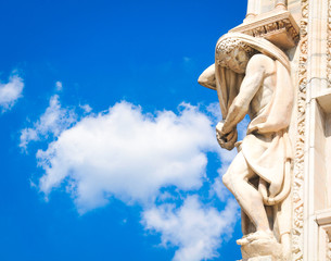 Old architecture in Milan, Italy