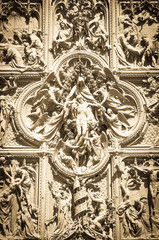 Architectural detail in Milan, Italy