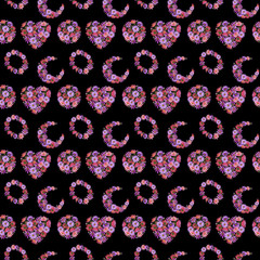 Wildflower kosmeya flower pattern in a watercolor style isolated.